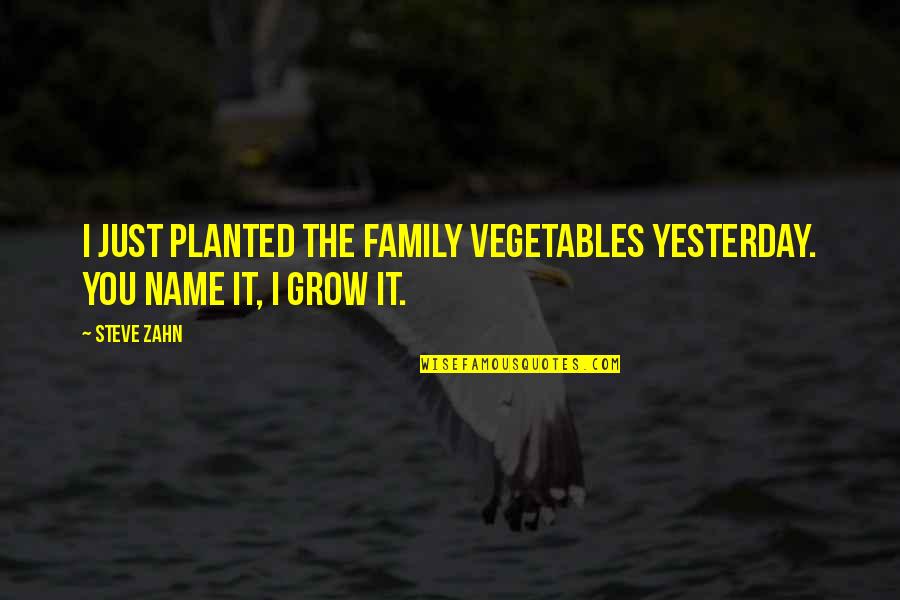 Pricks And Titsworth Quotes By Steve Zahn: I just planted the family vegetables yesterday. You