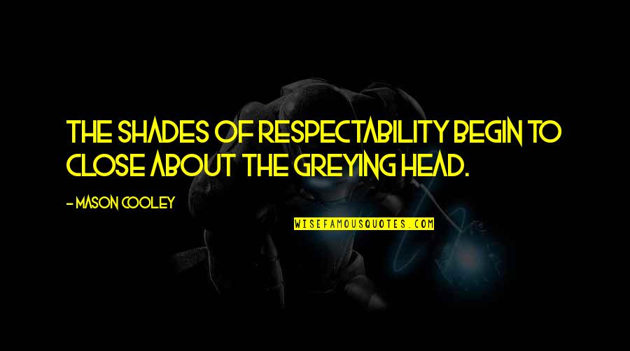Pricol Quotes By Mason Cooley: The shades of respectability begin to close about