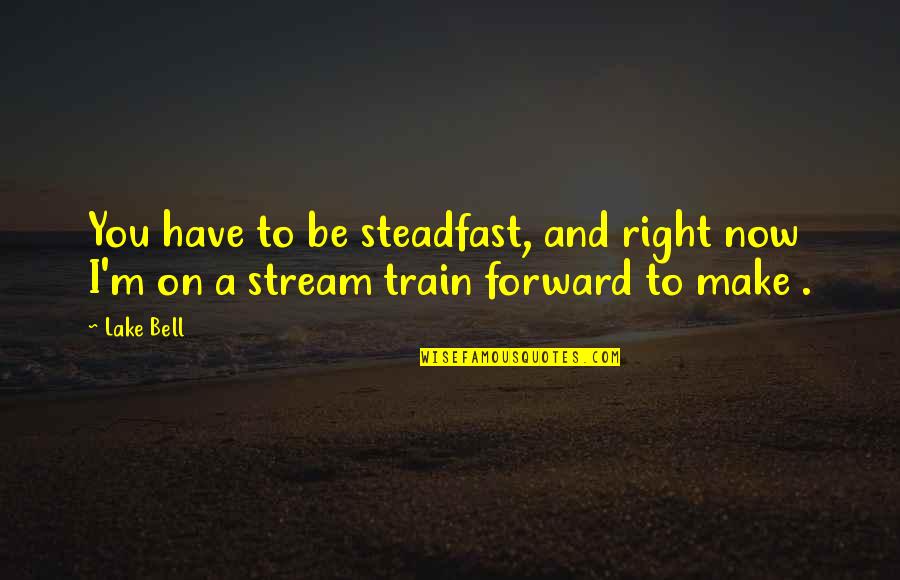 Pride In Ancestry And Tradition In To Kill A Mockingbird Quotes By Lake Bell: You have to be steadfast, and right now