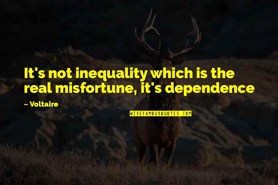 Pride In Ancestry And Tradition In To Kill A Mockingbird Quotes By Voltaire: It's not inequality which is the real misfortune,