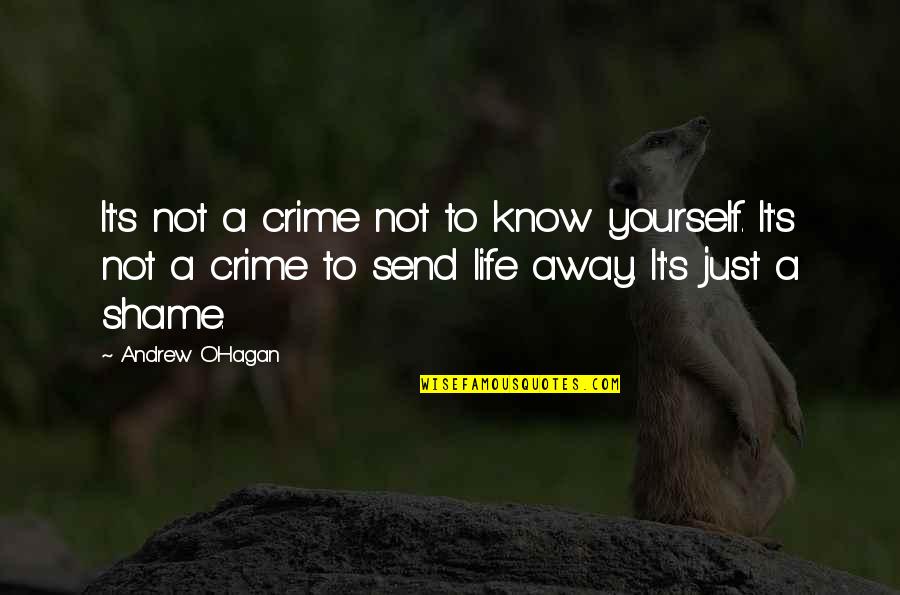 Pride Will Leave You Alone Quotes By Andrew O'Hagan: It's not a crime not to know yourself.