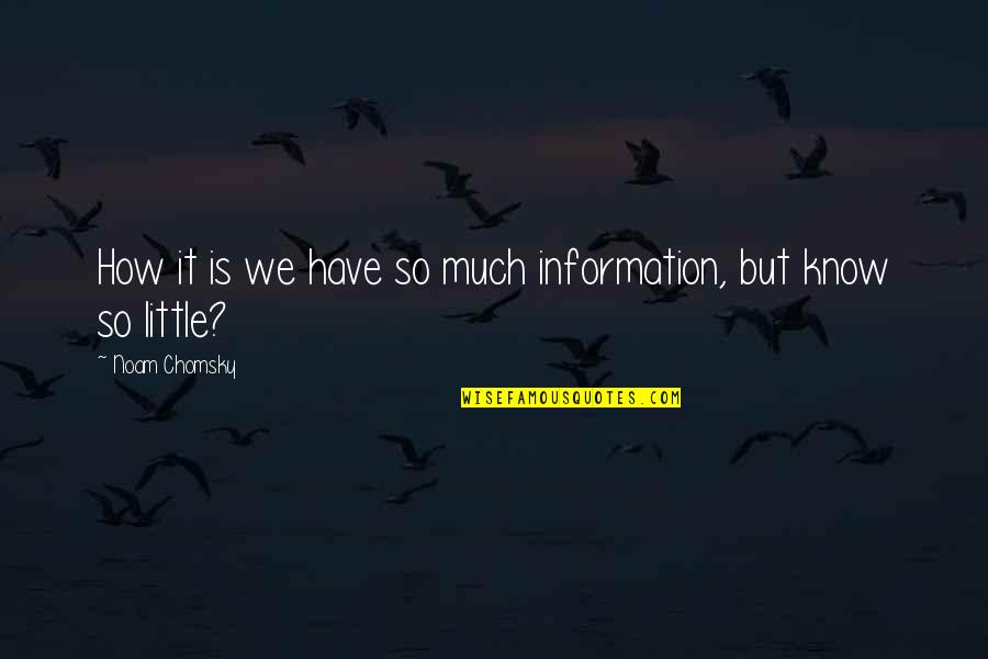 Priestleys Discovery Quotes By Noam Chomsky: How it is we have so much information, Priestleys Discovery Quotes By Noam Chomsky: How it is we have so much information,