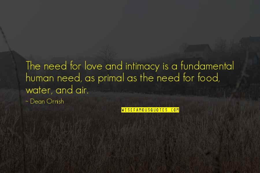 Primal Quotes By Dean Ornish: The need for love and intimacy is a