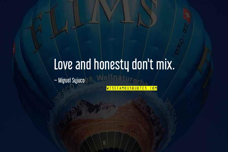 Primitive Wall Decor Quotes By Miguel Syjuco: Love and honesty don't mix.