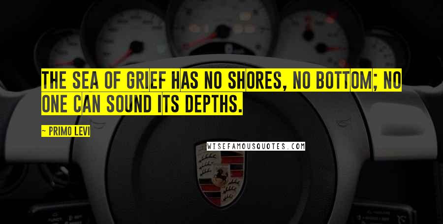 Primo Levi quotes: The sea of grief has no shores, no bottom; no one can sound its depths.