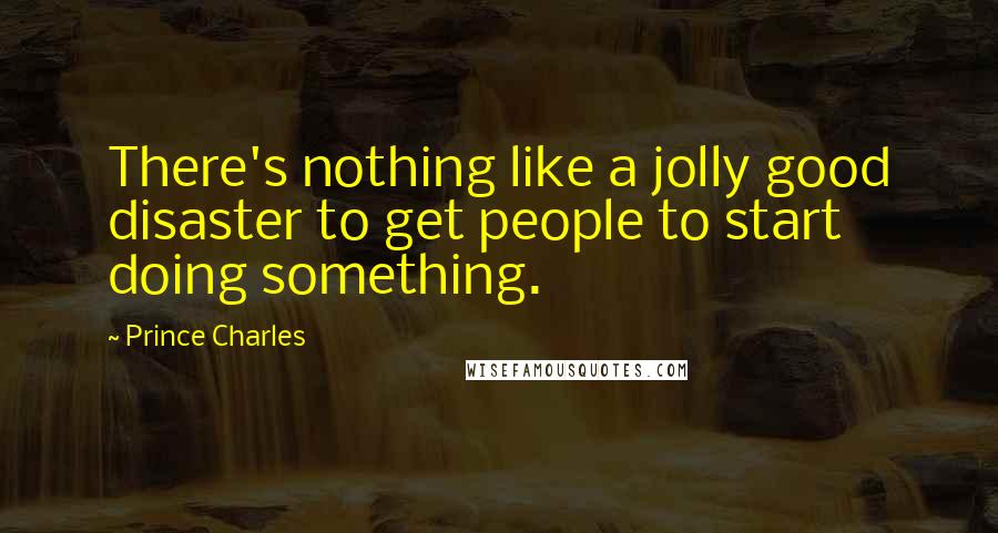 Prince Charles quotes: There's nothing like a jolly good disaster to get people to start doing something.