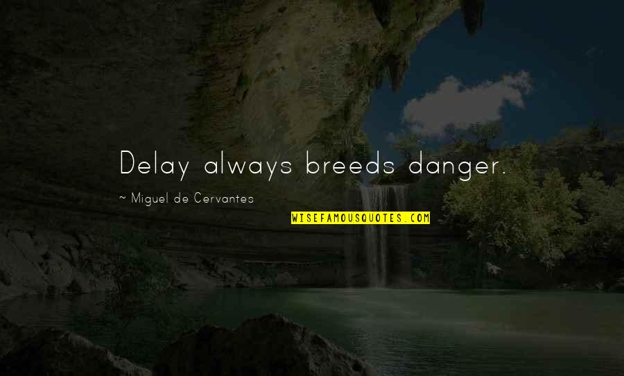 Prince Metternich Quotes By Miguel De Cervantes: Delay always breeds danger. Prince Metternich Quotes By Miguel De Cervantes: Delay always breeds danger.