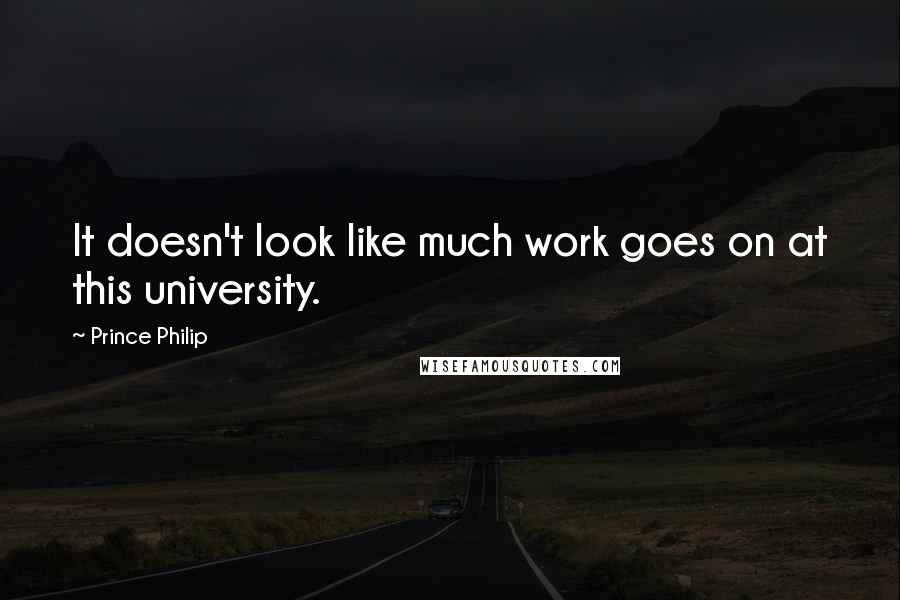 Prince Philip quotes: It doesn't look like much work goes on at this university.