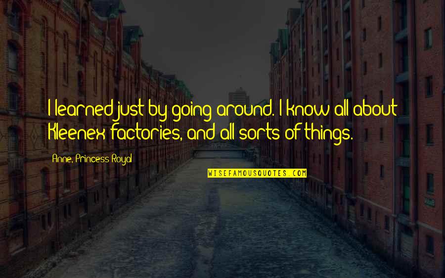 Princess And I Quotes By Anne, Princess Royal: I learned just by going around. I know
