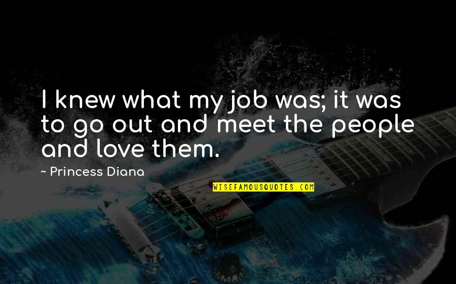 Princess And I Quotes By Princess Diana: I knew what my job was; it was Princess And I Quotes By Princess Diana: I knew what my job was; it was