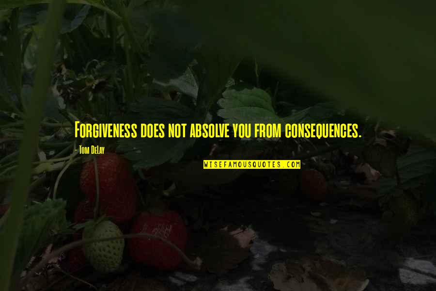 Princess Anna Quotes By Tom DeLay: Forgiveness does not absolve you from consequences.