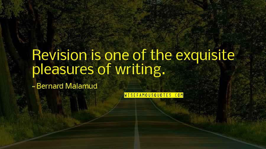 Printmaker Cabinet Quotes By Bernard Malamud: Revision is one of the exquisite pleasures of Printmaker Cabinet Quotes By Bernard Malamud: Revision is one of the exquisite pleasures of