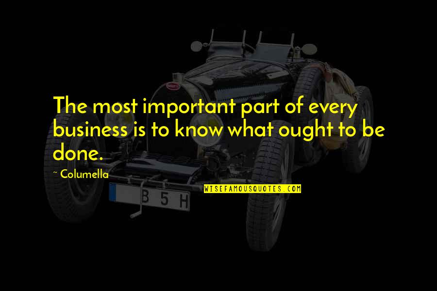 Priorities In Business Quotes By Columella: The most important part of every business is