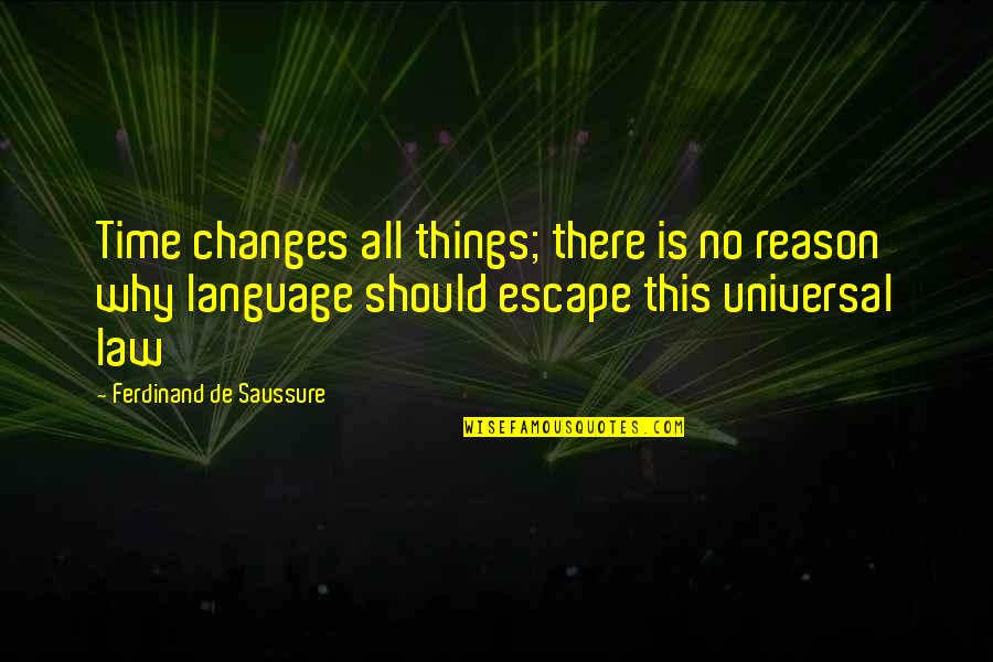 Prisas In English Quotes By Ferdinand De Saussure: Time changes all things; there is no reason Prisas In English Quotes By Ferdinand De Saussure: Time changes all things; there is no reason