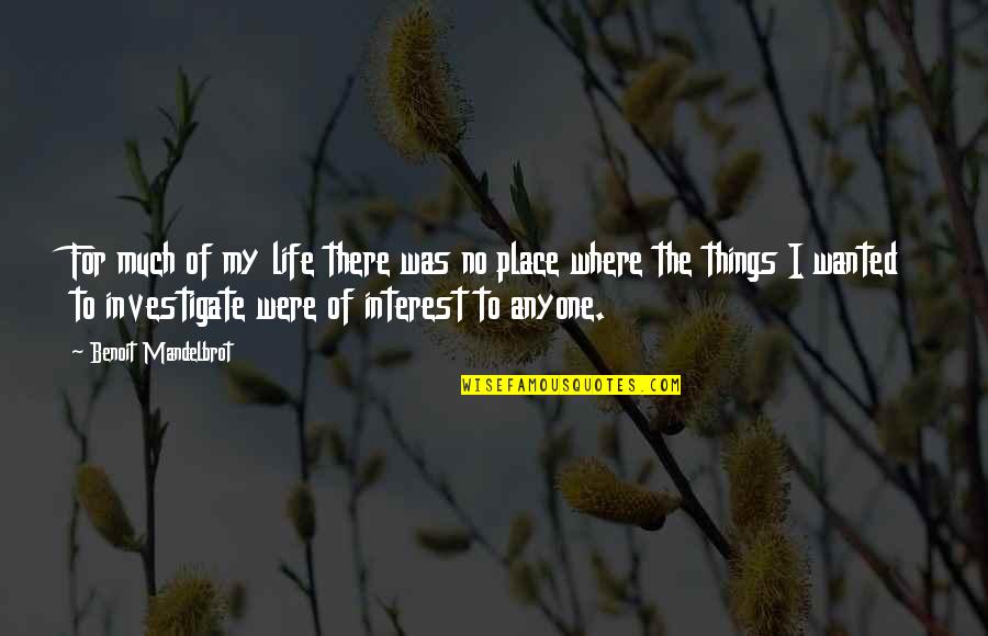 Priscus Quotes By Benoit Mandelbrot: For much of my life there was no