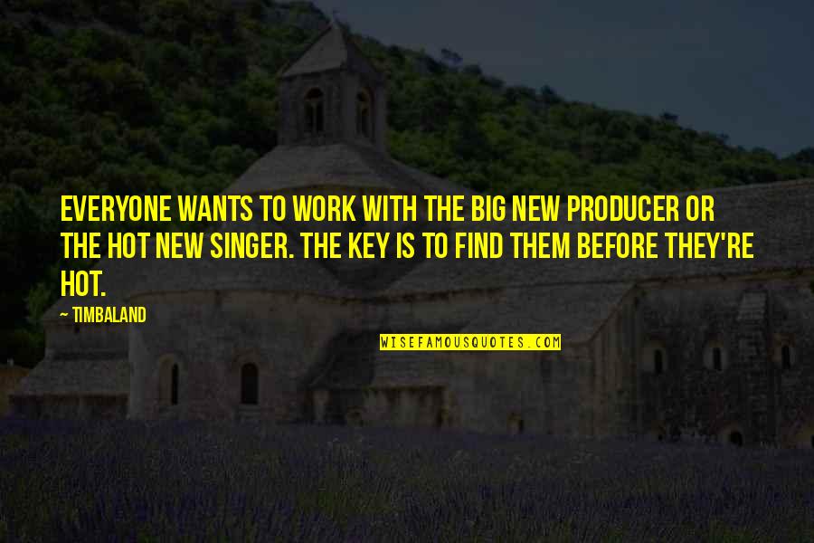 Prison Camps Quotes By Timbaland: Everyone wants to work with the big new