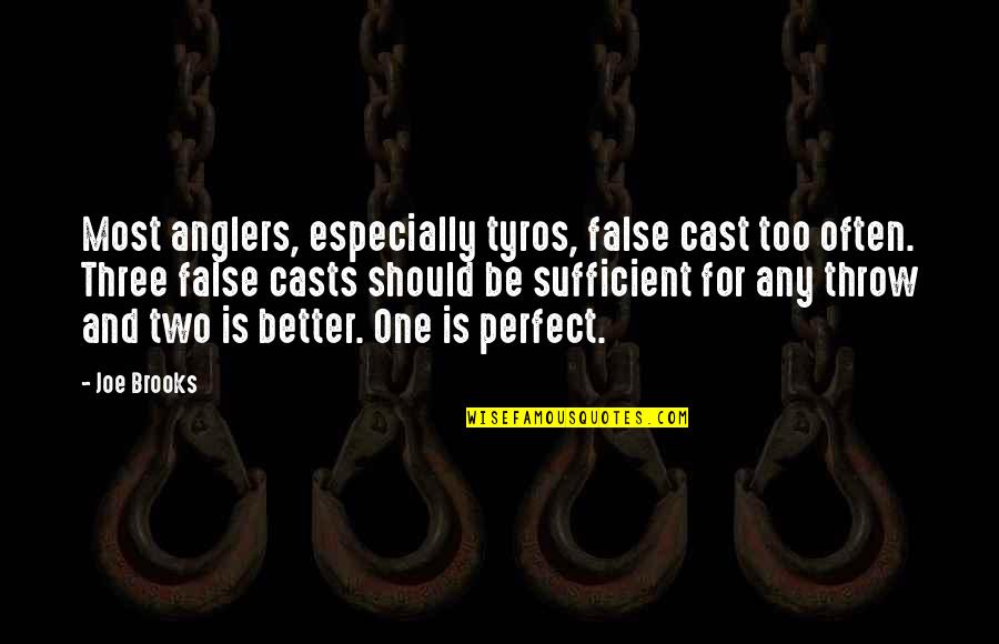 Prisoner Of Societal Conformity Quotes By Joe Brooks: Most anglers, especially tyros, false cast too often. Prisoner Of Societal Conformity Quotes By Joe Brooks: Most anglers, especially tyros, false cast too often.