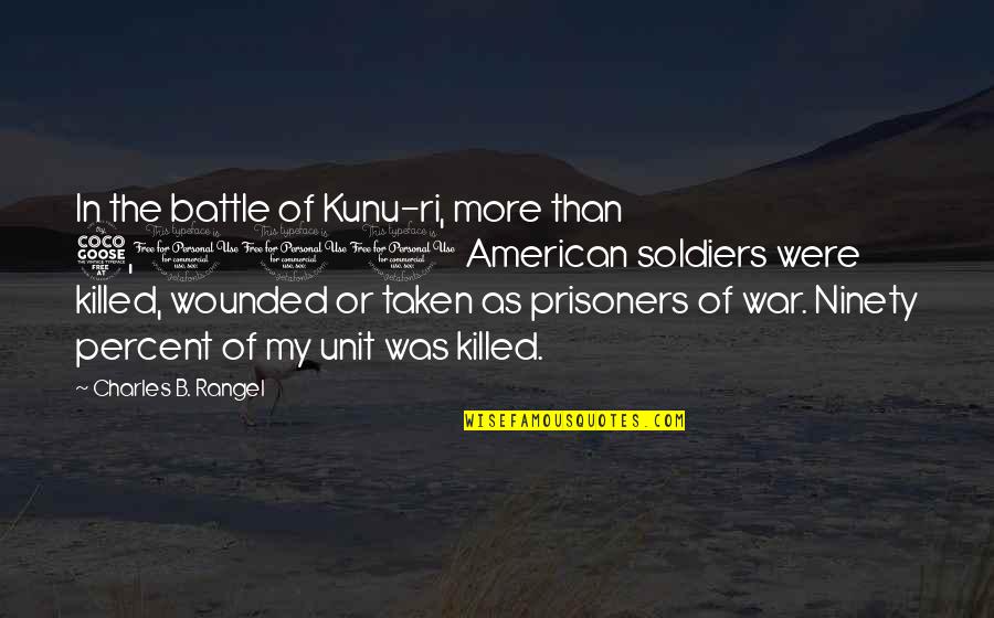 Prisoners Of War Quotes By Charles B. Rangel: In the battle of Kunu-ri, more than 5,000