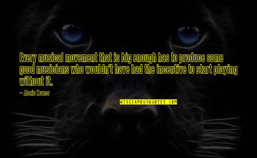 Prittwitz Room Quotes By Alexis Korner: Every musical movement that is big enough has Prittwitz Room Quotes By Alexis Korner: Every musical movement that is big enough has