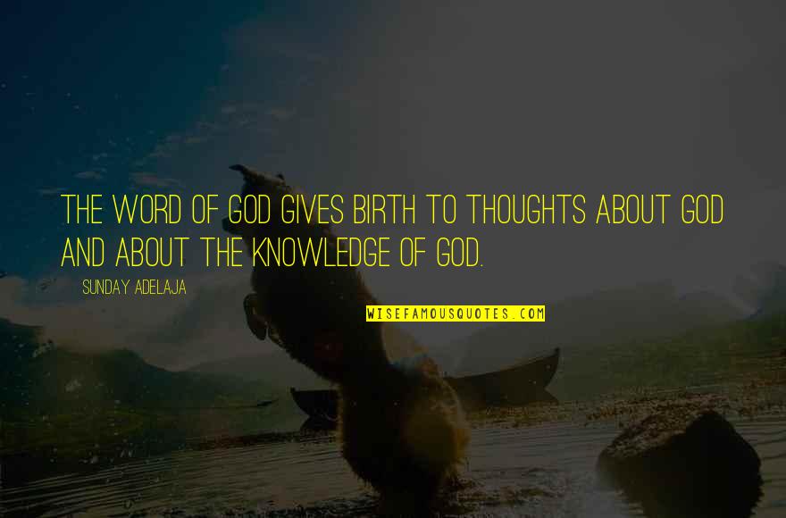 Privatise The Nhs Quotes By Sunday Adelaja: The Word of God gives birth to thoughts