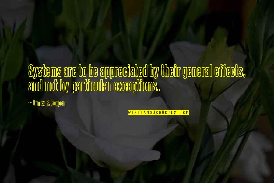 Privette Chiropractor Quotes By James F. Cooper: Systems are to be appreciated by their general Privette Chiropractor Quotes By James F. Cooper: Systems are to be appreciated by their general
