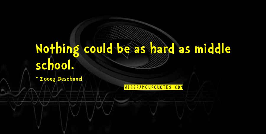 Privil Giant Quotes By Zooey Deschanel: Nothing could be as hard as middle school. Privil Giant Quotes By Zooey Deschanel: Nothing could be as hard as middle school.