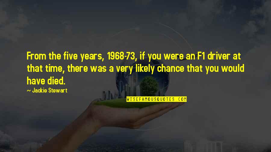 Privitera Acquisition Quotes By Jackie Stewart: From the five years, 1968-73, if you were Privitera Acquisition Quotes By Jackie Stewart: From the five years, 1968-73, if you were