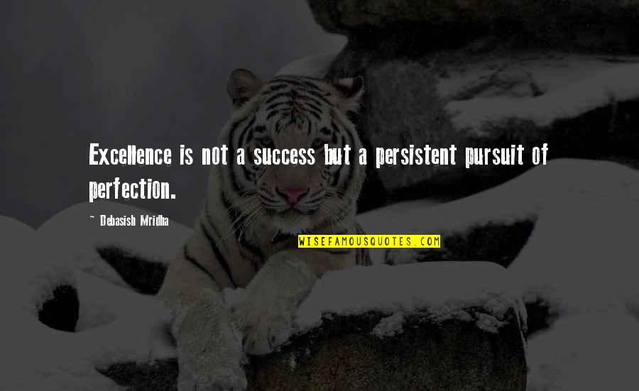 Pro Drugs Quotes By Debasish Mridha: Excellence is not a success but a persistent