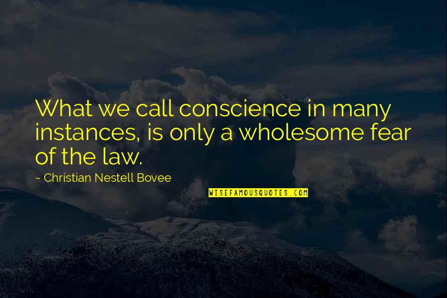 Pro Racial Profiling Quotes By Christian Nestell Bovee: What we call conscience in many instances, is