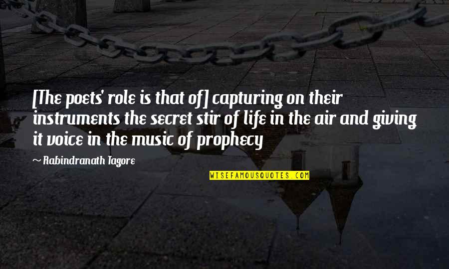 Probation Officer Quotes By Rabindranath Tagore: [The poets' role is that of] capturing on