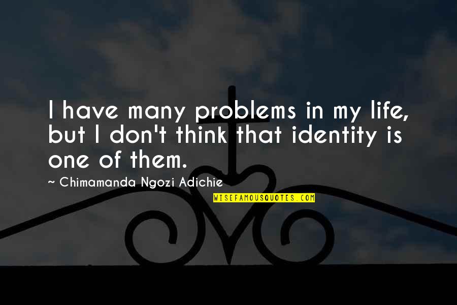 Problem In Life Quotes By Chimamanda Ngozi Adichie: I have many problems in my life, but