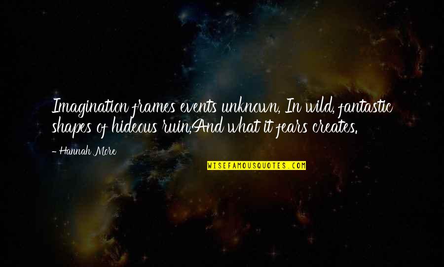 Problem In Life Tagalog Quotes By Hannah More: Imagination frames events unknown, In wild, fantastic shapes Problem In Life Tagalog Quotes By Hannah More: Imagination frames events unknown, In wild, fantastic shapes