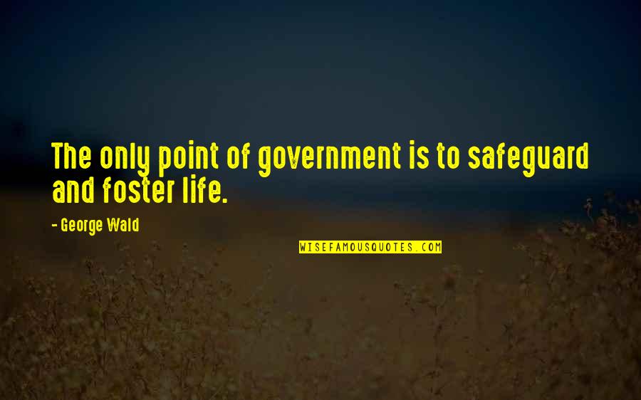 Problematic Friends Quotes By George Wald: The only point of government is to safeguard