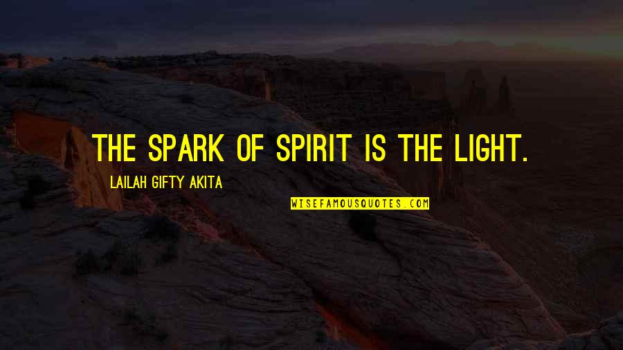 Problems Are Part Of Life Quotes By Lailah Gifty Akita: The spark of spirit is the light.