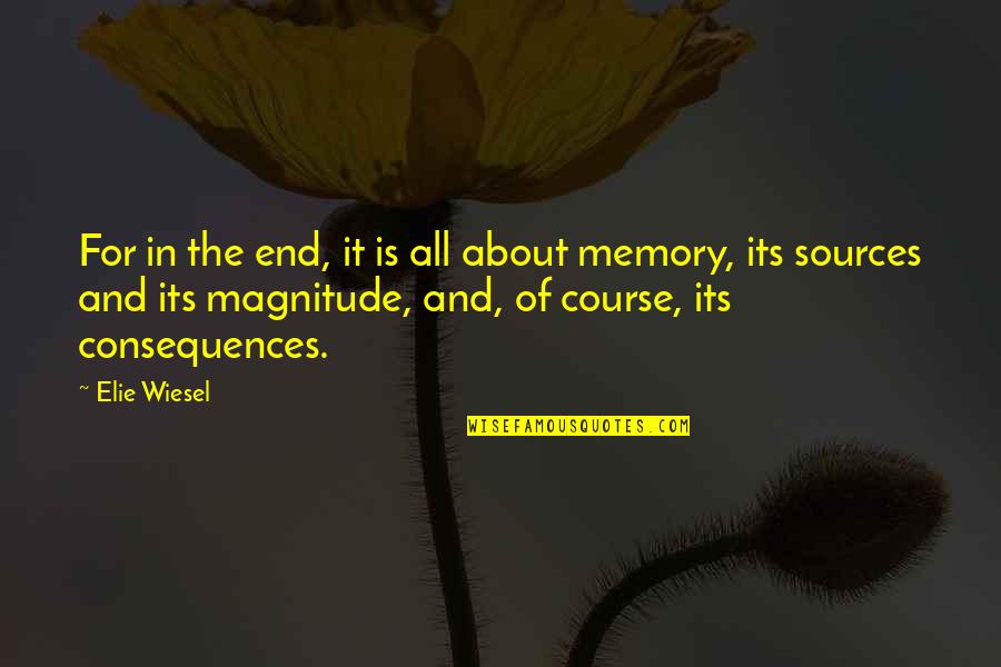 Prob'y Quotes By Elie Wiesel: For in the end, it is all about