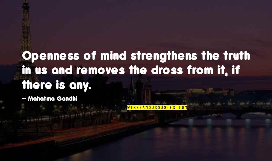 Proceed With Caution Quotes By Mahatma Gandhi: Openness of mind strengthens the truth in us