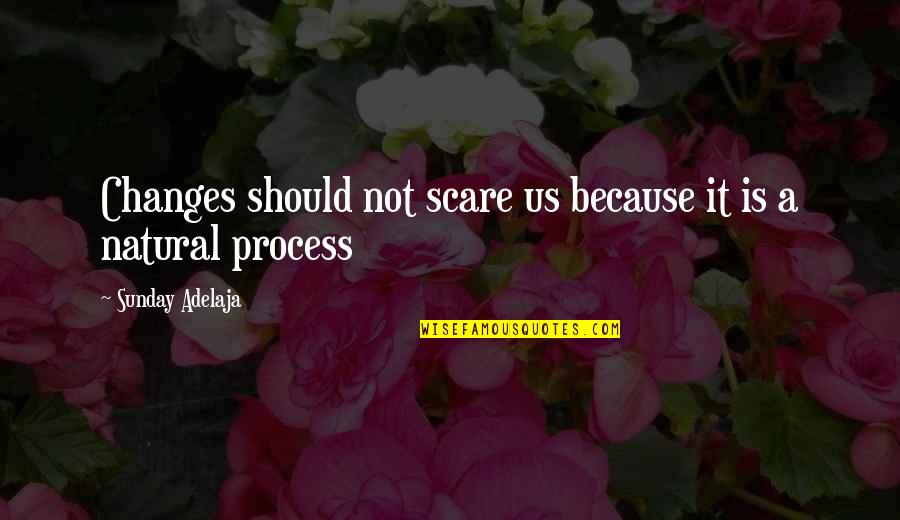 Process Change Quotes By Sunday Adelaja: Changes should not scare us because it is