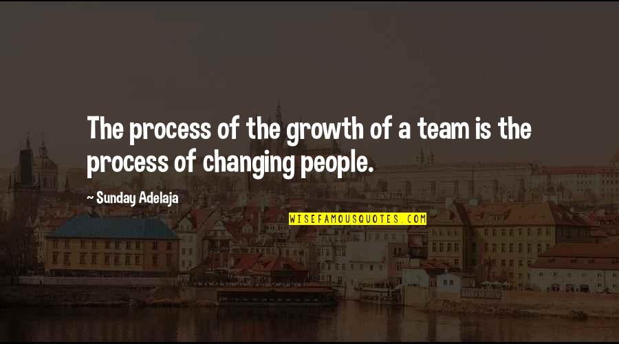 Process Change Quotes By Sunday Adelaja: The process of the growth of a team