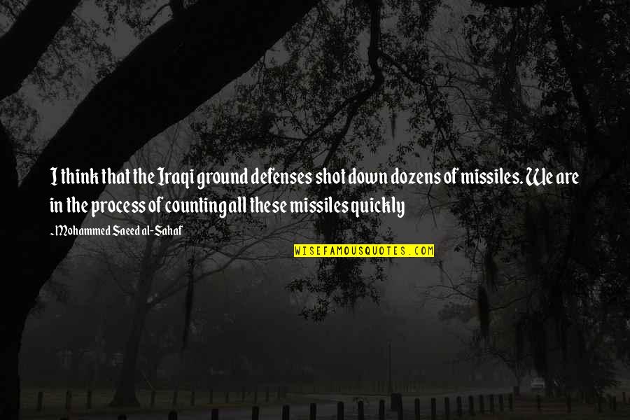 Process Of Thinking Quotes By Mohammed Saeed Al-Sahaf: I think that the Iraqi ground defenses shot