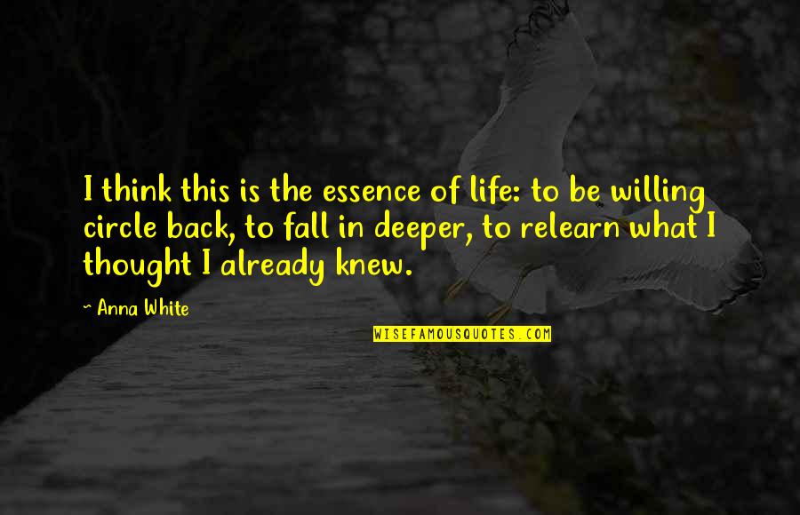 Process Of Thought Quotes By Anna White: I think this is the essence of life: