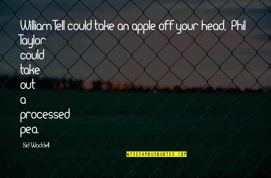 Processed Quotes By Sid Waddell: William Tell could take an apple off your
