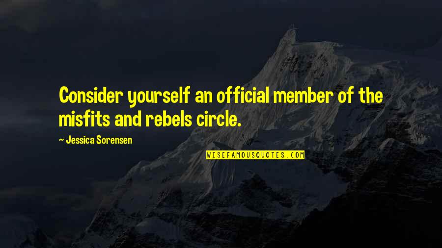 Procrastinar Sinonimo Quotes By Jessica Sorensen: Consider yourself an official member of the misfits Procrastinar Sinonimo Quotes By Jessica Sorensen: Consider yourself an official member of the misfits