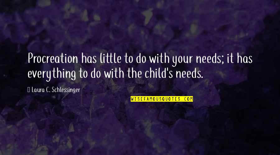 Procreation Quotes By Laura C. Schlessinger: Procreation has little to do with your needs;