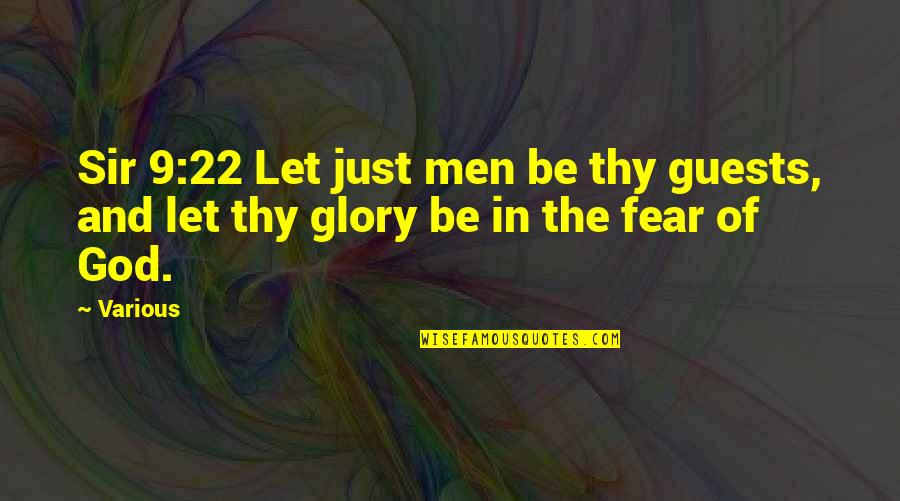 Proctor Parris Quotes By Various: Sir 9:22 Let just men be thy guests,