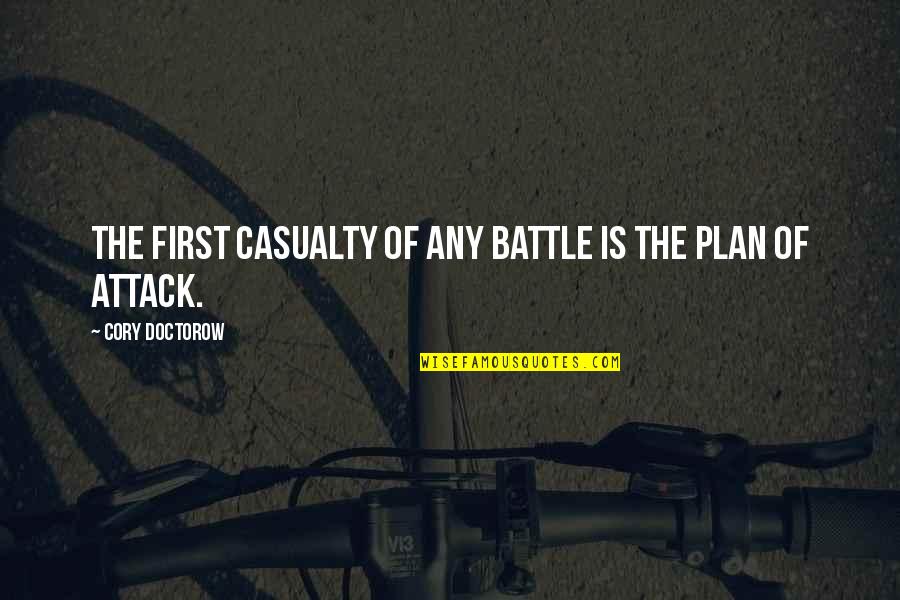 Prodigy Love Quotes By Cory Doctorow: The first casualty of any battle is the