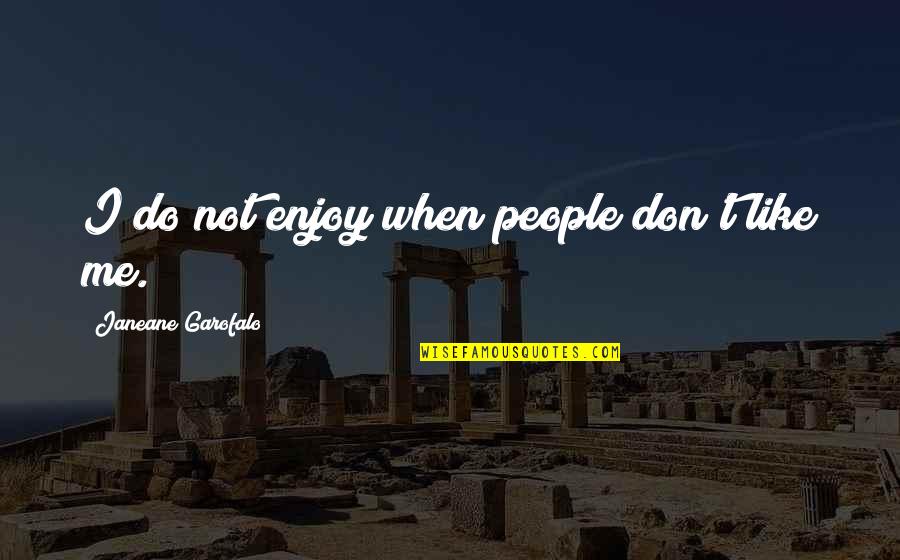 Product Quality Quotes Quotes By Janeane Garofalo: I do not enjoy when people don't like