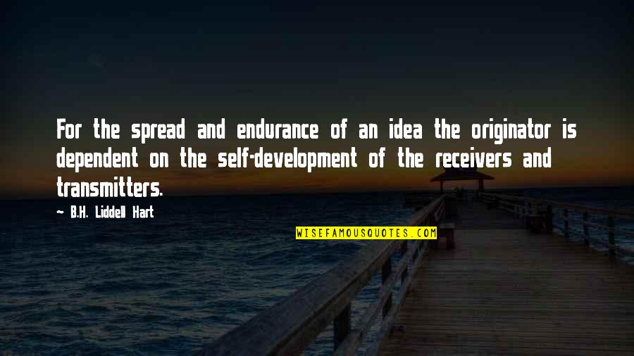 Productdesign Quotes By B.H. Liddell Hart: For the spread and endurance of an idea