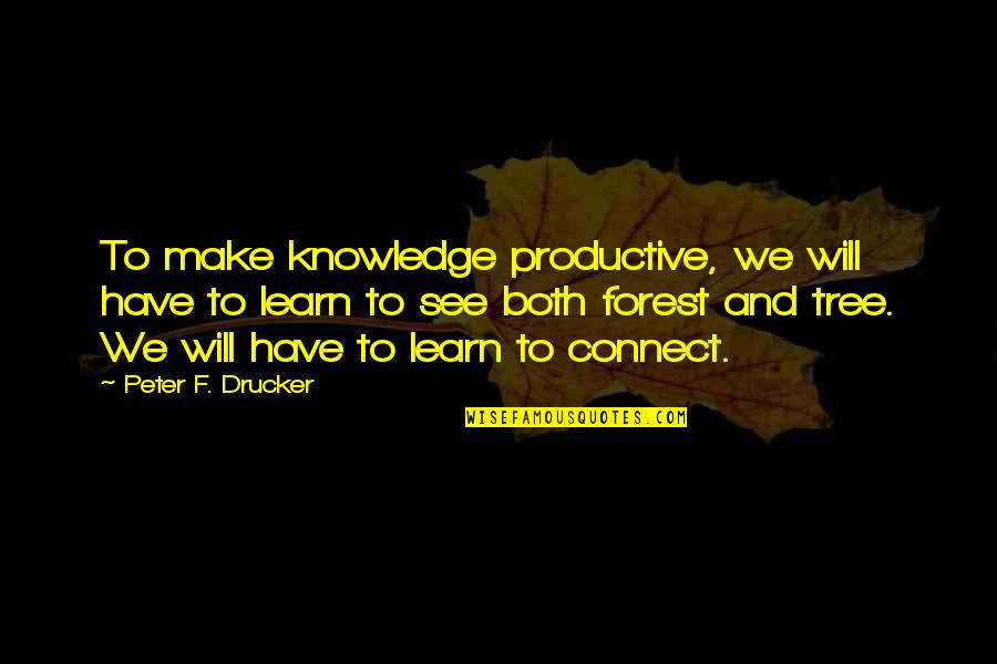 Productive Quotes By Peter F. Drucker: To make knowledge productive, we will have to Productive Quotes By Peter F. Drucker: To make knowledge productive, we will have to