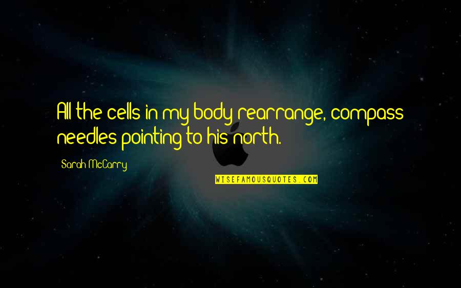 Produtos Notaveis Quotes By Sarah McCarry: All the cells in my body rearrange, compass
