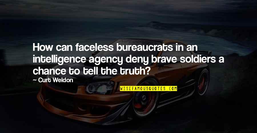 Prof John Mbiti Quotes By Curt Weldon: How can faceless bureaucrats in an intelligence agency Prof John Mbiti Quotes By Curt Weldon: How can faceless bureaucrats in an intelligence agency